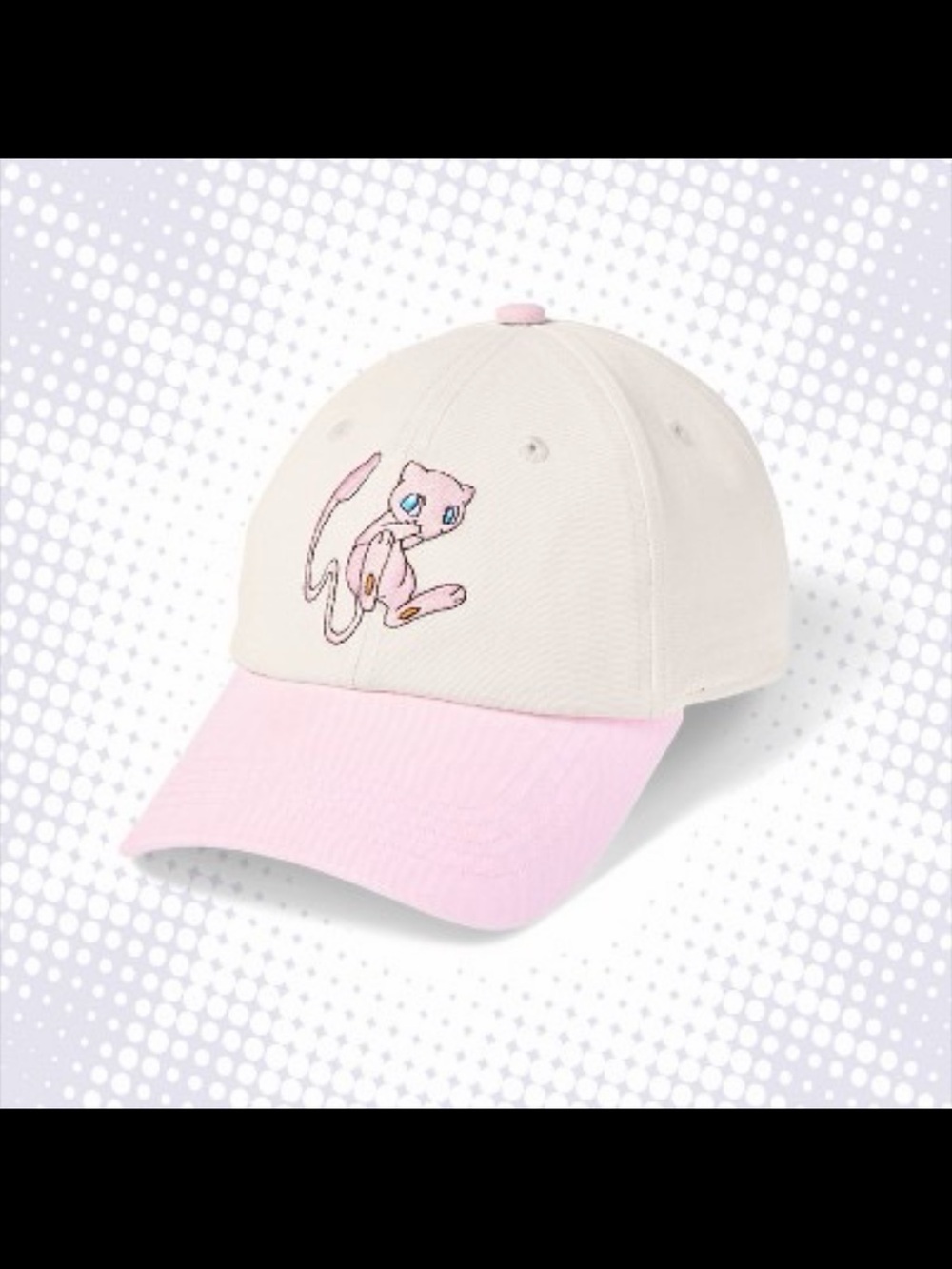 Pokemon Mew Embroidered Baseball Trainer Cap Hat